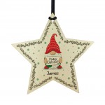 Personalised Wood Star Christmas Tree Decoration Bauble Daughter