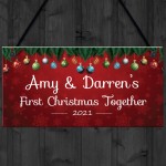 Personalised First 1st Christmas Together Sign Christmas Decor