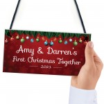 Personalised First 1st Christmas Together Sign Christmas Decor