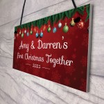 Personalised First 1st Christmas Together Sign Christmas Decor