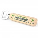 Personalised Wooden Bottle Opener Christmas Gift For Grandad