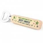 Personalised Wooden Bottle Opener Christmas Gift For Uncle