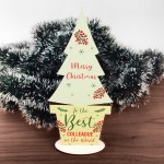 Christmas Gift For Colleague Wooden Christmas Tree Decoration