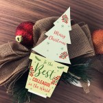 Christmas Gift For Colleague Wooden Christmas Tree Decoration