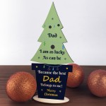 Christmas Gift For Best Dad Wooden Christmas Tree Thank You Dad