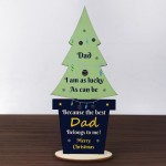 Christmas Gift For Best Dad Wooden Christmas Tree Thank You Dad