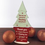 Christmas Gift For Amazing Teacher Assistant Wood Christmas Tree