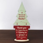 Christmas Gift For Amazing Teacher Wood Christmas Tree Thankyou