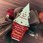 Christmas Best Childminder Gift Wood Christmas Tree Decoration