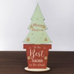 Christmas Gift From Child Wooden Christmas Tree Teacher Xmas