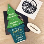 Christmas Godfather Gift Wood Christmas Tree Godparent Gift