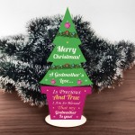 Christmas Godmother Gift Wood Christmas Tree Decoration