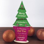 Christmas Godmother Gift Wood Christmas Tree Decoration