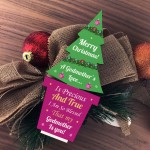 Christmas Godmother Gift Wood Christmas Tree Decoration