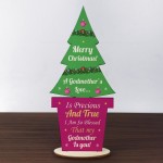 Christmas Godmother Gift Wood Christmas Tree Decoration