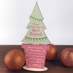 Christmas Best Friend Gift Wood Christmas Tree Decoration Friend