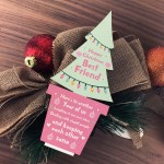 Christmas Best Friend Gift Wood Christmas Tree Decoration Friend