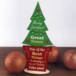 Christmas Gift For Great Nanny Standing Christmas Tree Gift