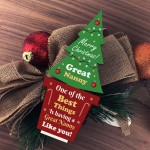 Christmas Gift For Great Nanny Standing Christmas Tree Gift