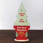 Christmas Gift For Teacher Standing Wooden Tree Novelty Gift