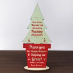 Personalised Teaching Assistant Gift Wood Tree Thank You Gift