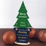 Christmas Gift For Teaching Assistant Wooden Tree Personalised