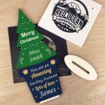 Christmas Gift For Teaching Assistant Wooden Tree Personalised