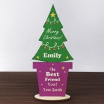 Christmas Gift For Best Friend Wood Christmas Tree Personalised