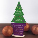 Christmas Gift For Sister Wooden Christmas Tree Novelty Gift