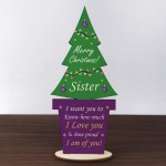 Christmas Gift For Sister Wooden Christmas Tree Novelty Gift