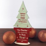 Christmas Gift For Teacher From Child Wood Christmas Tree