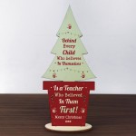 Christmas Gift For Teacher From Child Wood Christmas Tree