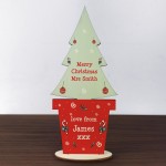 Personalised Teacher Gift For Christmas From Student Wood Tree