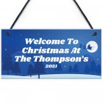 Personalised Christmas Decoration Welcome Sign Family Gift