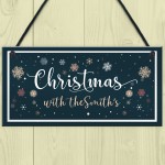 Christmas With The 'Surname' Welcome Personalised Xmas Decor