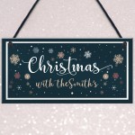 Christmas With The 'Surname' Welcome Personalised Xmas Decor