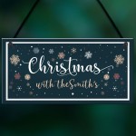 Christmas With The 'Surname' Welcome Personalised Xmas Decor