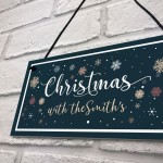 Christmas With The 'Surname' Welcome Personalised Xmas Decor