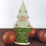 Merry Christmas Gift For Grandad Personalised Standing Tree