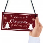 Christmas At New Home Welcome Sign Personalised Christmas Sign