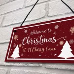 Christmas At New Home Welcome Sign Personalised Christmas Sign