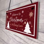 Christmas At New Home Welcome Sign Personalised Christmas Sign