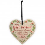 Wooden Heart Christmas Gift For Best Friend Novelty Friendship