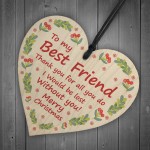 Wooden Heart Christmas Gift For Best Friend Novelty Friendship