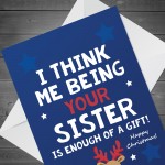 Funny Christmas Card For Brother From Sister Rude Card For Him