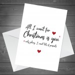 Hilarious Christmas Card For Boyfriend Husband Funny Joke Card