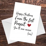 Funny Hilarious Christmas Card For Boyfriend Husband Joke Card