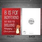 FUNNY RUDE Christmas Card For Boyfriend A6 Card Joke Boyfriend