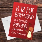 FUNNY RUDE Christmas Card For Boyfriend A6 Card Joke Boyfriend