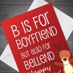 FUNNY RUDE Christmas Card For Boyfriend A6 Card Joke Boyfriend